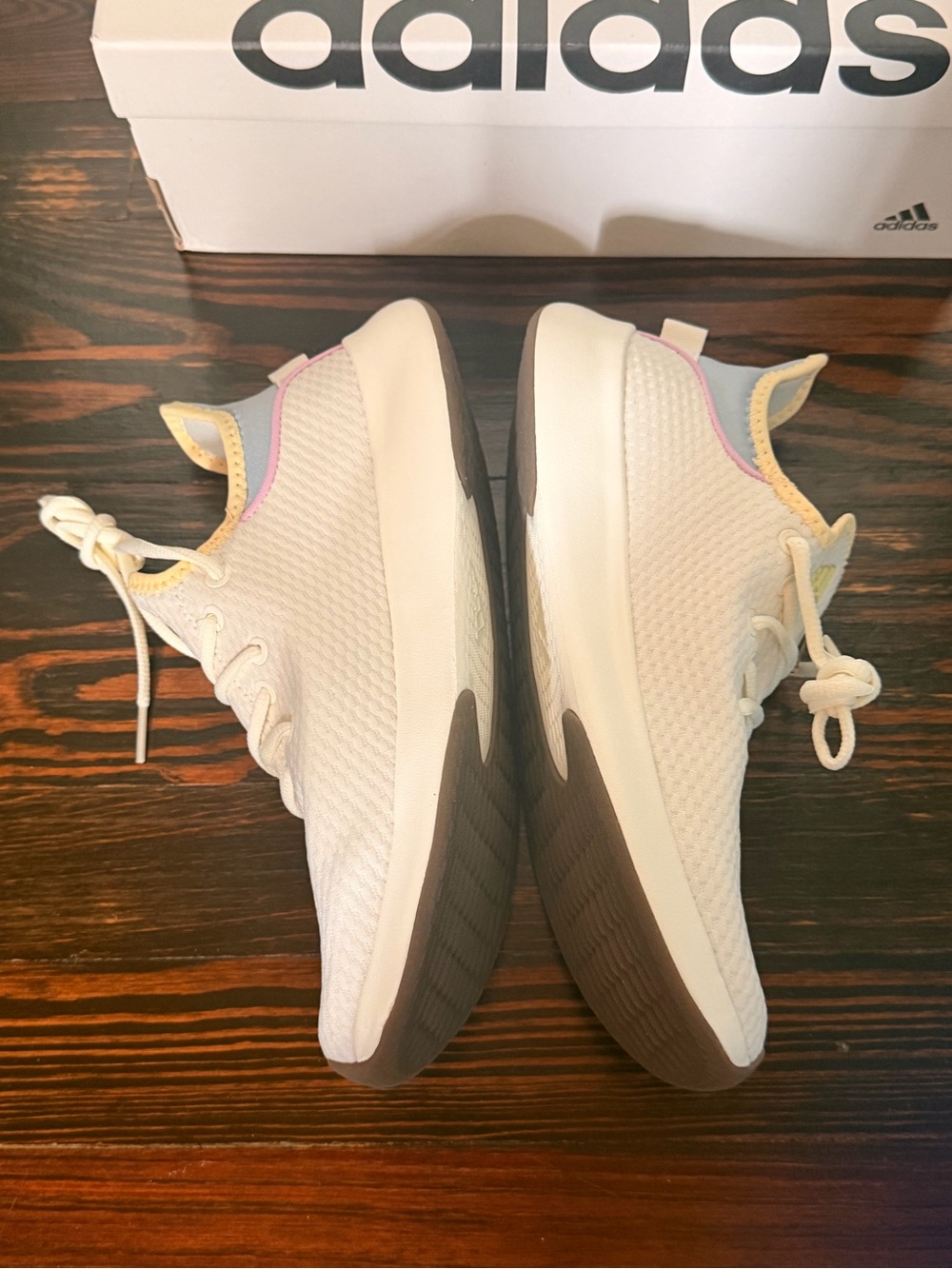NWT Adidas Cloudfoam Pure SPW - women’s sneaker size 8 - cream/pink/blue/yellow - Picture 3 of 5